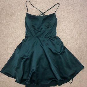 Dark Emerald Cross Back dress